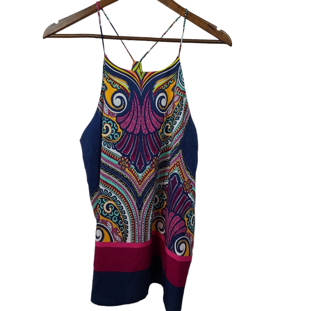 Renee C Sleeveless Paisley Blouse